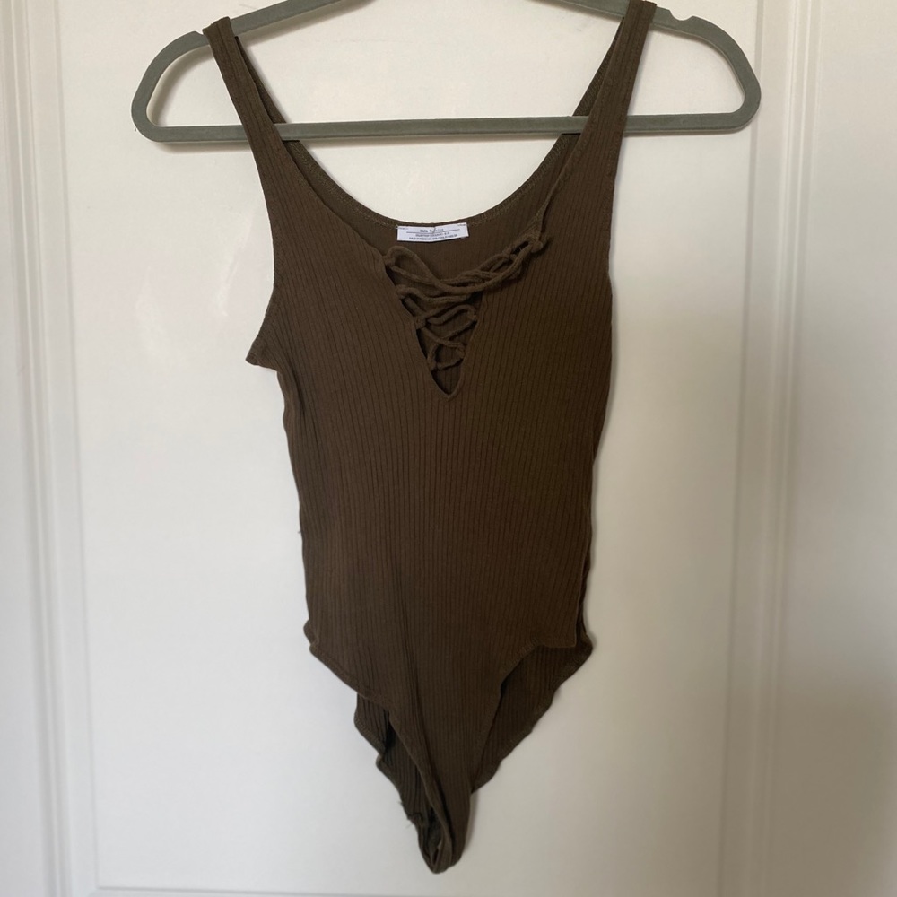 ZARA OLIVE BODY SUIT